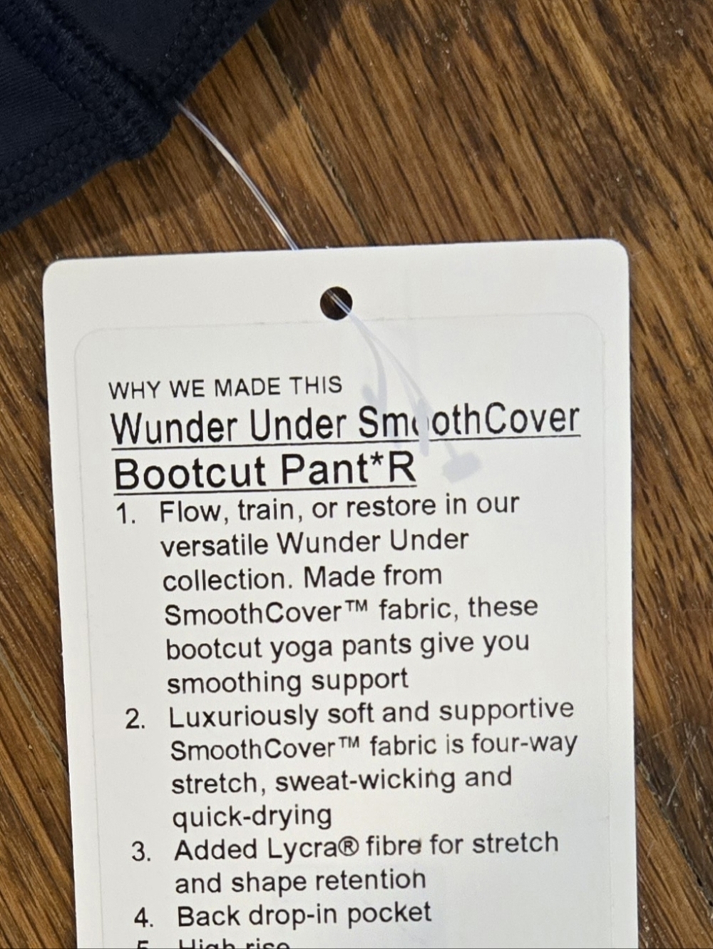 Lululemon Wunder Under SmoothCover Bootcut Pant Navy Size 8 NWT 34” - Picture 3 of 4